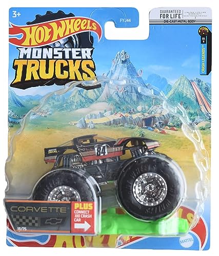 Hot Wheels Monster Trucks Corvette, Plus Connect und Crash Car 18/75 von Hot Wheels
