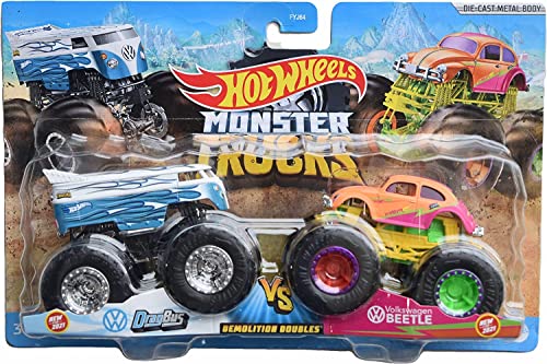 Hot Wheels Monster Trucks Demolition Doubles 1/64 - Metallauto - Dragbus vs Beetle von Hot Wheels