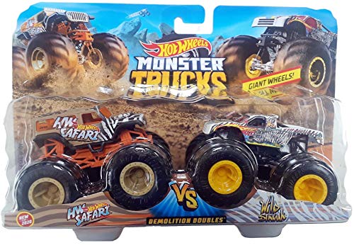 Hot Wheels Monster Trucks Demolition Doubles HW Safari VS Wild Streak 1:64 Scale von Hot Wheels