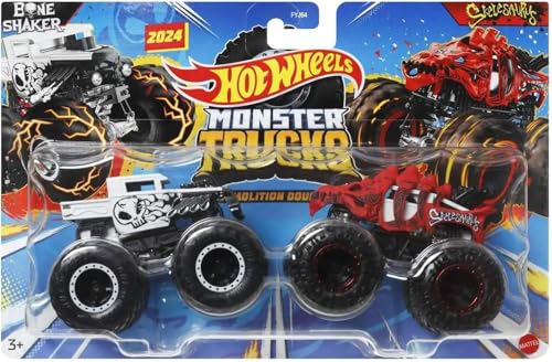 Hot Wheels Monster Trucks Demolition Doubles - Maßstab 1:64, Bone Shaker vs Skelesaurus Power Smashers Metal Cars Hot Wheels Monster Trucks Demolition Doubles - Maßstab 1:64, Bone Shaker vs Skelesaurus Power Smashers Metal Cars von Hot Wheels