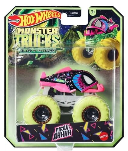 Hot Wheels Monster Trucks Glow in The Dark 1:64 Scale Trucks Piran Ahhhh von Hot Wheels