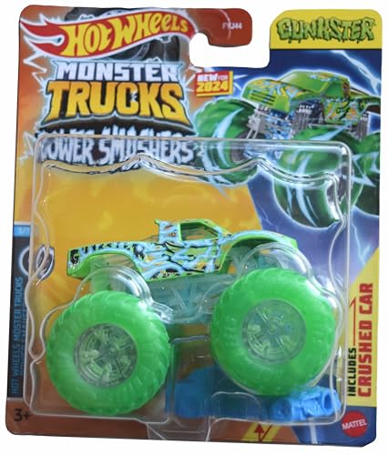 Hot Wheels Monster Trucks Gunkster, Power Smahsers 3/7 inkl. Crushed Car von Hot Wheels