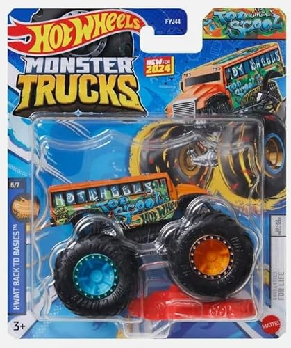 Hot Wheels Monster Trucks Neu für 2024 Maßstab 1:64 (Too S'cool School 6/7 HWMT Back to Basics) von Hot Wheels