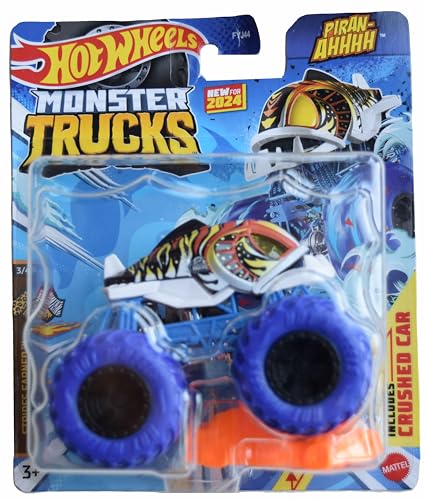Hot Wheels Monster Trucks Piran-Ahhhh, Sripes Earned 3/4 Includes Crushed Car von Hot Wheels