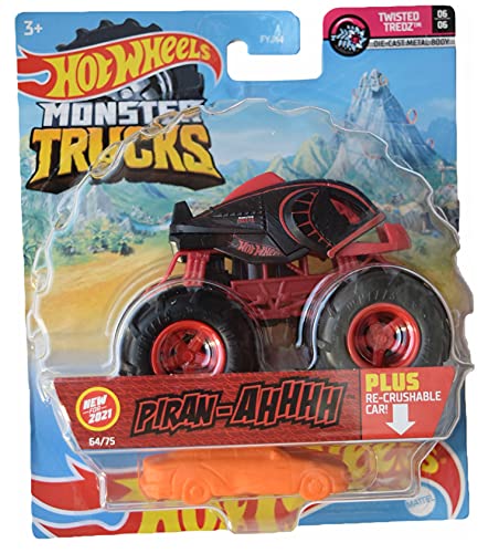 Hot Wheels Monster Trucks Piran-Ahhhh [Maßstab 1:64] Plus Re-Crushable 64/75 von Hot Wheels