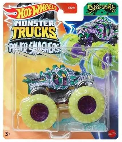 Hot Wheels Monster Trucks Power Smashers im Maßstab 2024, Maßstab 1:64 (Skelesaurus 2.0) von Hot Wheels