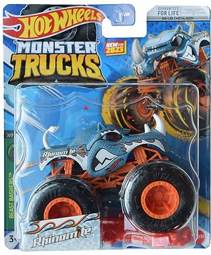Hot Wheels Monster Trucks Rhinomite, Beast Bashers 7/7 Connect and Crash Car Hot Wheels Monster Trucks Rhinomite, Beast Bashers 7/7 Connect and Crash Car von Hot Wheels