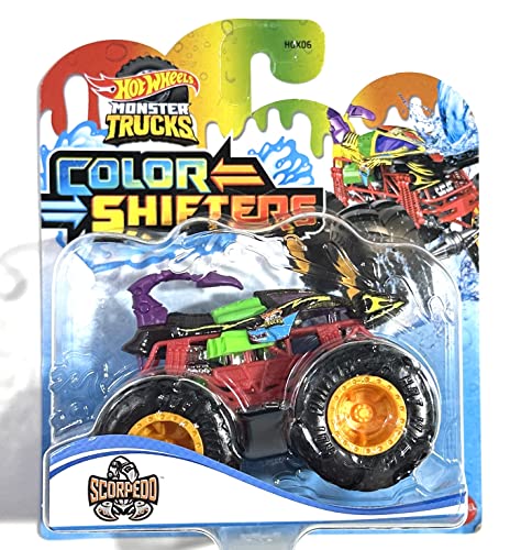 Hot Wheels - Monster Trucks - SCORPEDO - Farbwechsel - Neu für 2023 - Lieferung in Luftpolsterfolie verpackt in einer Kartongröße Hot Wheels - Monster Trucks - SCORPEDO - Farbwechsel - Neu für 2023 - Lieferung in Luftpolsterfolie verpackt in einer Kartongröße von Hot Wheels