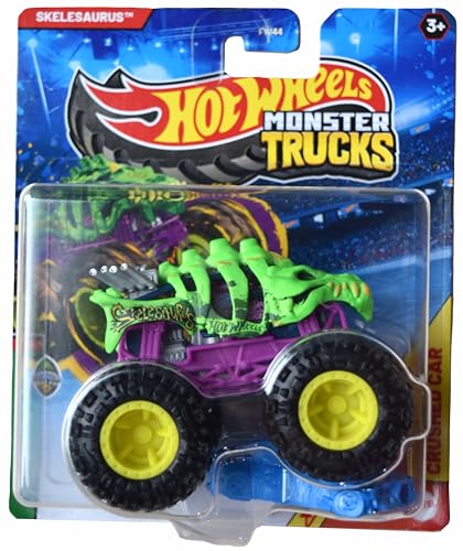 Hot Wheels Monster Trucks Skelesaurus, Beast Bashers 2/6 inkl. zerquetschtem Auto Hot Wheels Monster Trucks Skelesaurus, Beast Bashers 2/6 inkl. zerquetschtem Auto von Hot Wheels
