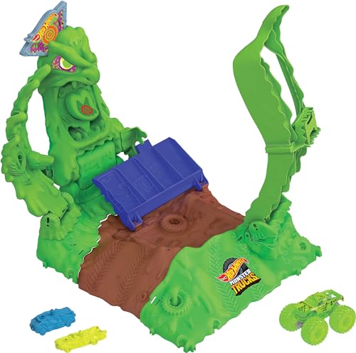 Hot Wheels Monster Trucks Spielzeugbahn Demolitionssand Glow in The Dark Gunkster für Kinder ab 4 Jahren Hot Wheels Monster Trucks Spielzeugbahn Demolitionssand Glow in The Dark Gunkster für Kinder ab 4 Jahren von Hot Wheels