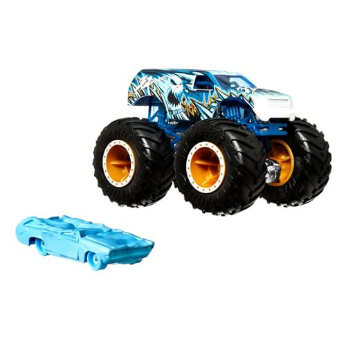Hot Wheels Monster Trucks Spielzeugfahrzeug MT 32 Grad SUV Druckguss Flat Iron (Crushed) für Kinder ab 3 Jahren von Hot Wheels