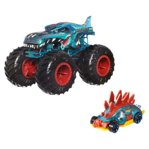 Hot Wheels Monster Trucks Spielzeugfahrzeug Truck Crash Squad Mega Wrex + Motosaurus für Kinder ab 3 Jahren Hot Wheels Monster Trucks Spielzeugfahrzeug Truck Crash Squad Mega Wrex + Motosaurus für Kinder ab 3 Jahren von Hot Wheels