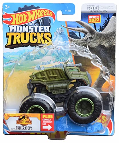 Hot Wheels Monster Trucks Triceratops - Plus Connect and Crash Car 51/75 von Hot Wheels