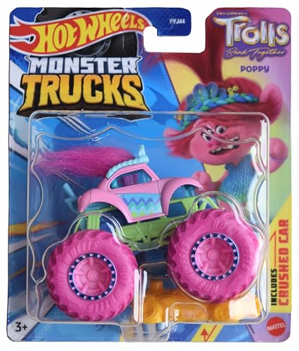 Hot Wheels Monster Trucks Trolls, Includes Crushed Car 1:64 Scale car Hot Wheels Monster Trucks Trolls, Includes Crushed Car 1:64 Scale car von Hot Wheels