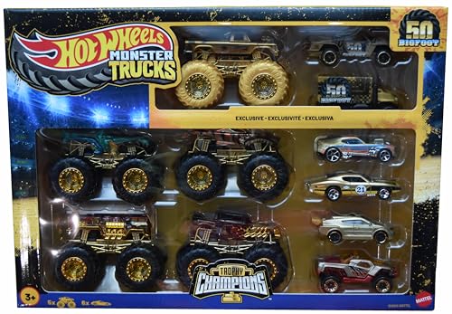 Hot Wheels Monster Trucks Trophy Champions Bigfoot Exklusives Gold Set 50th Anniversary von Hot Wheels
