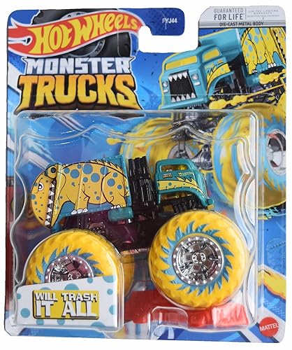 Hot Wheels Monster Trucks Will Trash It All, Wheel Cool 1/6 Connect and Crash Car von Hot Wheels