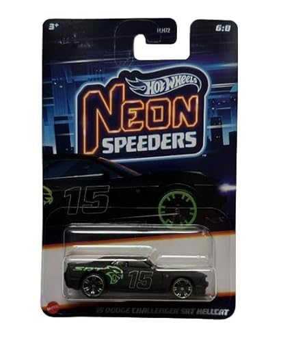 Hot Wheels Neon Speeders 15 Dodge Challenger SRT Hellcat, Schwarz/Grün, 6/8 Hot Wheels Neon Speeders 15 Dodge Challenger SRT Hellcat, Schwarz/Grün, 6/8 von Hot Wheels
