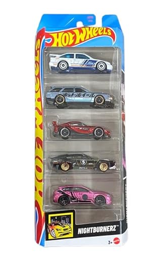 Hot Wheels Nightburnerz Diecast Cars, 5-Pack Collection, Maßstab 1:64, Sierra, Maxima, Supra, Veloce, WRX Hot Wheels Nightburnerz Diecast Cars, 5-Pack Collection, Maßstab 1:64, Sierra, Maxima, Supra, Veloce, WRX von Hot Wheels