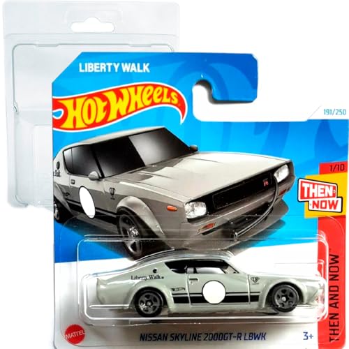 Hot Wheels Nissan Skyline 2000GT-R LBWK Then and Now 1/10 (191/250), HTC65 Grau 2024 + Kurzkartenschutz Frikimonkey von Hot Wheels