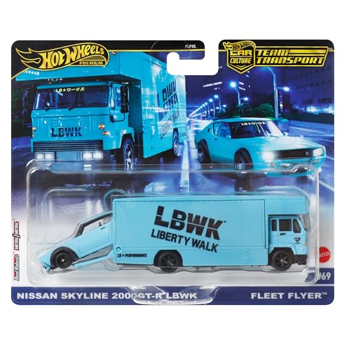Hot Wheels - Nissan Skyline 2000GT-R LBWK & Fleet Flyer - Team Transport - HRV45 - Premium 2er Set - Metal/Metal - Real Riders - Lyberty Walk - Mattel 2024-1:64 Hot Wheels - Nissan Skyline 2000GT-R LBWK & Fleet Flyer - Team Transport - HRV45 - Premium 2er Set - Metal/Metal - Real Riders - Lyberty Walk - Mattel 2024-1:64 von Hot Wheels