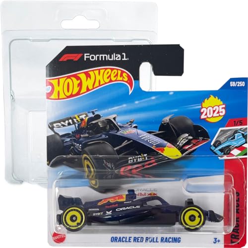 Hot Wheels Oracle Red Bull Racing HW Race Day 1/5 (59/250) HYW10 Short Card 2025 + Protector Short Card von Hot Wheels