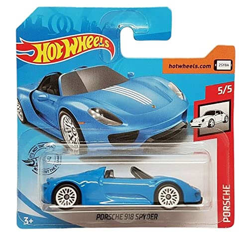 Hot Wheels - Porsche 918 Spyder - Porsche 5/5 - GHD22 - Short Card - hellblau - Cabriolet - Mattel 2020 von Hot Wheels