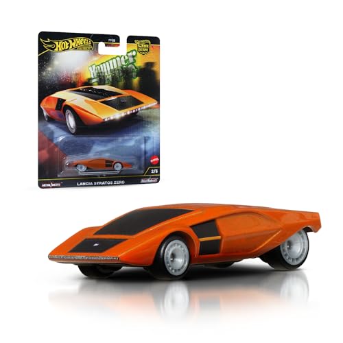 Hot Wheels Premium Car Culture Sammel-Spielzeugauto, Die-Cast Lancia Stratos Zero im Maßstab 1:64, Hammer Drop Fahrzeug mit Real Riders-Rädern, HRV77 Hot Wheels Premium Car Culture Sammel-Spielzeugauto, Die-Cast Lancia Stratos Zero im Maßstab 1:64, Hammer Drop Fahrzeug mit Real Riders-Rädern, HRV77 von Hot Wheels