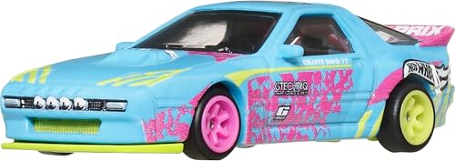 Hot Wheels Premium Car Culture Spielzeugauto im Maßstab 1:64 Druckguss Mazda RX7 FC Pandem Silhouetten Fahrzeug mit echten Riders Reifen von Hot Wheels