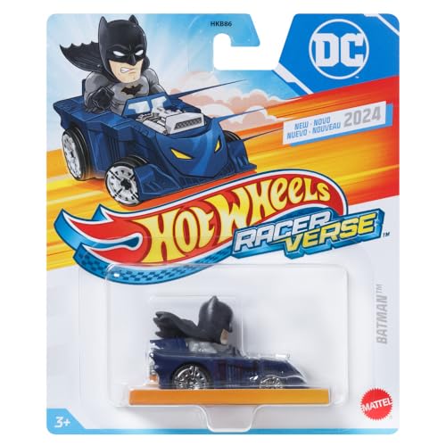 Hot Wheels RacerVerse Batman im Batmobile 1:64 Druckguss-Fahrzeug, schwarz von Hot Wheels