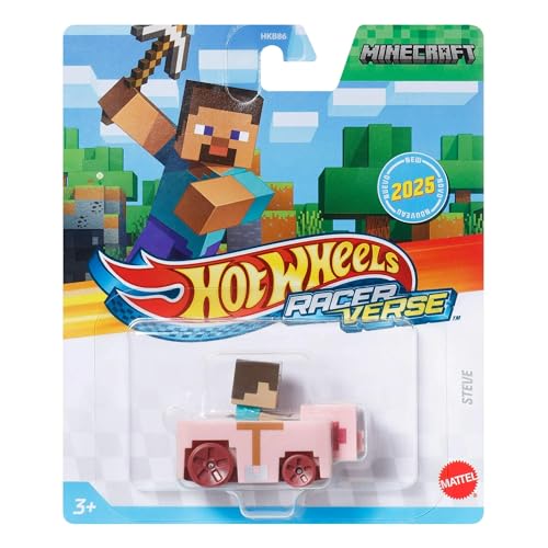 Hot Wheels Racerverse Minecraft Steve Character Car 2025 Collection Die-Cast Vehicle von Hot Wheels