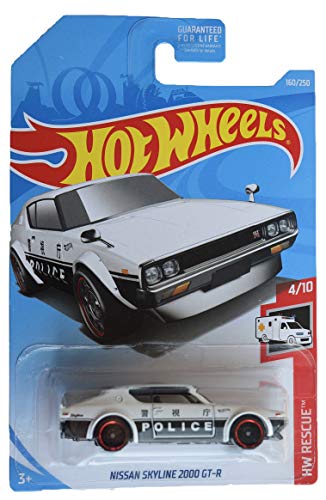 Hot Wheels Rescue 4/10 [White/Black] Nissan Skyline 2000 GT-R 'Police Logo' 160/250 von Hot Wheels