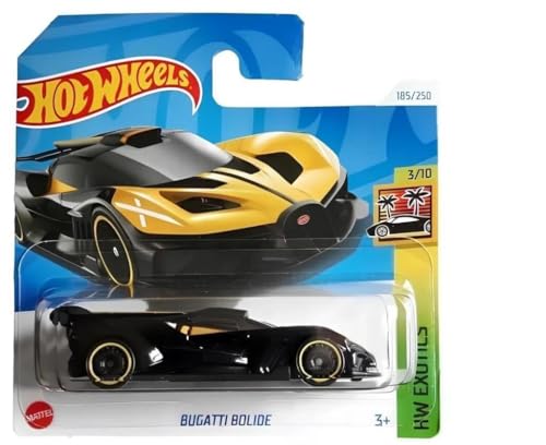Hot Wheels Bugatti Bolide HTC22 Sammlerstück, Retro-Design 1:64 Kind, Rennsport Auto, Sammler, Kinder, Unisex, 1 Count, Metall, Windbetrieben, Kurbel, 1968, 36+ von Hot Wheels