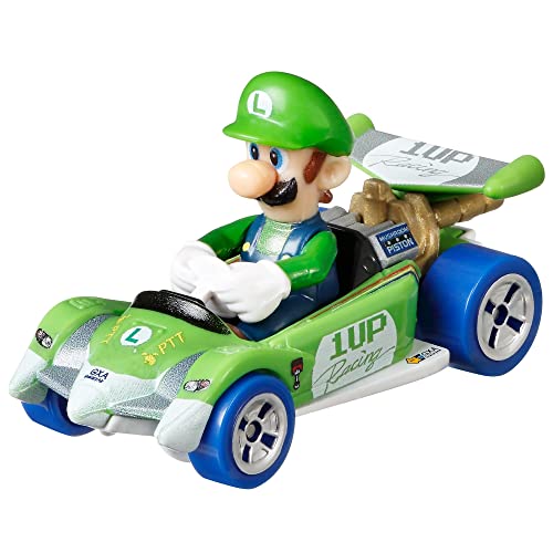 Hot Wheels - Spielzeug, Color DieCast Luigi Circuit Special von Super Mario Kart - Maßstab 1:64 Länge 5 cm Hot Wheels - Spielzeug, Color DieCast Luigi Circuit Special von Super Mario Kart - Maßstab 1:64 Länge 5 cm von Hot Wheels