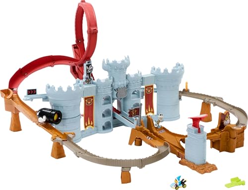 Hot Wheels Spielzeugauto Trackset Mario Kart Bowsers Festung Spielset & Die-Cast-Kamek im Maßstab 1:64, interaktives Spielen, mit Platz für über 30 Fahrzeuge, JHD24 Hot Wheels Spielzeugauto Trackset Mario Kart Bowsers Festung Spielset & Die-Cast-Kamek im Maßstab 1:64, interaktives Spielen, mit Platz für über 30 Fahrzeuge, JHD24 von Hot Wheels