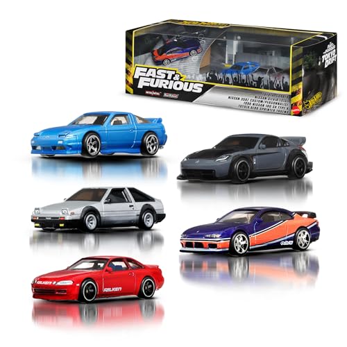 Hot Wheels Spielzeugautos, Fast & Furious Tokyo Drift Premiumpaket, 5 Die-Cast-Fahrzeuge aus dem Fast-Film im Maßstab 1:64 in Sammelverpackung, JFL99 Hot Wheels Spielzeugautos, Fast & Furious Tokyo Drift Premiumpaket, 5 Die-Cast-Fahrzeuge aus dem Fast-Film im Maßstab 1:64 in Sammelverpackung, JFL99 von Hot Wheels