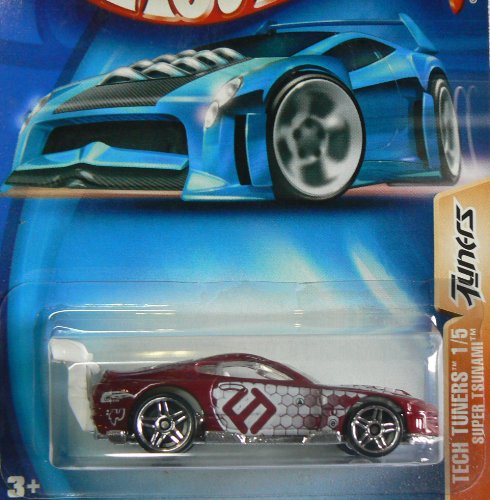 Hot Wheels Tech Tuners Series #1 Super Tsunami 2004 Karte Hellrot 8 #2003-100 Sammlerstück Auto Mattel 1:64 Maßstab von Hot Wheels