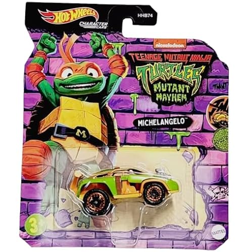 Hot Wheels Teenage Mutant Ninja Turtles Michelangelo Maßstab 1:64 Druckguss-Charakterauto von Hot Wheels