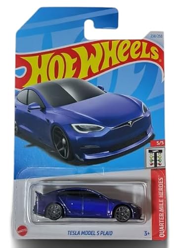 Hot Wheels Tesla Model S Plaid (Blau), Quarter Mile Heroes 5/5 von Hot Wheels