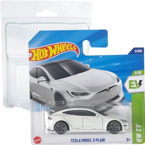Hot Wheels Tesla Model S Plaid HW EV 1/10 (9/250) HYX58 Short Card 2025 + Protector Short Card von Hot Wheels