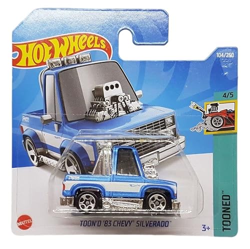 Hot Wheels - Toon´d ´83 Chevy Silverado - Tooned 4/5 - HCT26 - Short Card - GM - Mattel 2022 von Hot Wheels