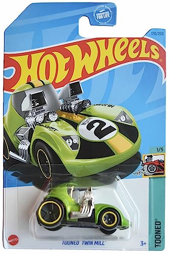 Hot Wheels Tooned Twin Mill, grün, Maßstab 1:64, Druckguss-Auto, ab 3 Jahren, Herren, Unisex, Kinder Hot Wheels Tooned Twin Mill, grün, Maßstab 1:64, Druckguss-Auto, ab 3 Jahren, Herren, Unisex, Kinder von Hot Wheels