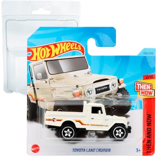 Hot Wheels Toyota Land Cruiser Trasure Hunt Then and Now 2/10 (194/250) HKL07 Short Card Mattel 2023 TH + Blister & Protector Pack von Hot Wheels