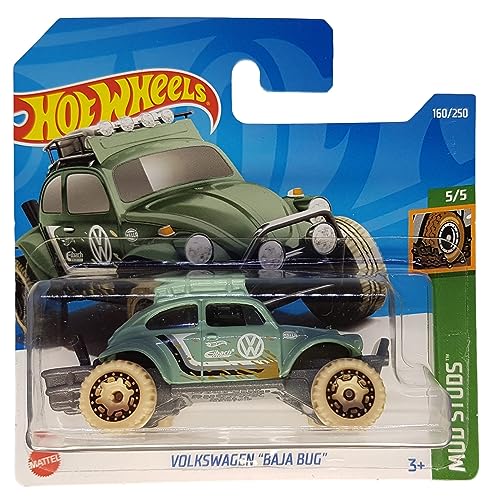 Hot Wheels - Volkswagen Baja Bug - Mud Studs 5/5 - HCX74 - Short Card VW - Eibach - Hella - Mattel 2022 von Hot Wheels
