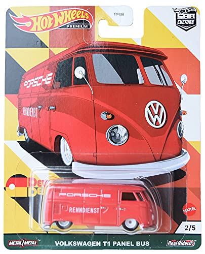 Hot Wheels Volkswagen T1 Panel Bus, rot 2/5 [Porsche Renndienst] von Hot Wheels