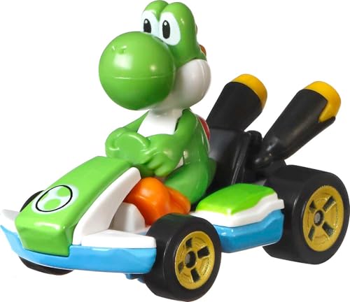 Hot Wheels DieCast Modell Yoshi Standard Kart aus Super Mario Kart – Maßstab 1:64, Länge 5 cm – GLP38 von Hot Wheels