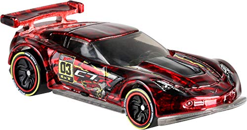 Hot Wheels iD FXB04 - Die-Cast Fahrzeug 1:64 Corvette C7R mit NFC-Chip zum Scannen iD App, Auto Spielzeug ab 8 Jahren, Mehrfarbig von Hot Wheels