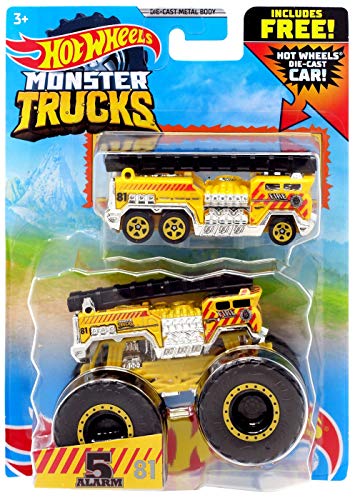 Hotwheels Monster Trucks 5 Alarm #81 inkl. Druckguss-Auto [gelb] von Hot Wheels Monster Trucks