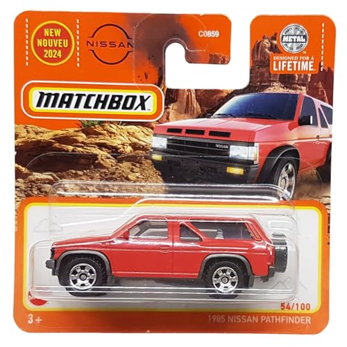 Matchbox - 1985 Nissan Pathfinder - MBX Adventure 54/100 - HVN45 - Short Card - rot - Superfast Lesney - Mattel 2024-1:64 Matchbox - 1985 Nissan Pathfinder - MBX Adventure 54/100 - HVN45 - Short Card - rot - Superfast Lesney - Mattel 2024-1:64 von Hot Wheels