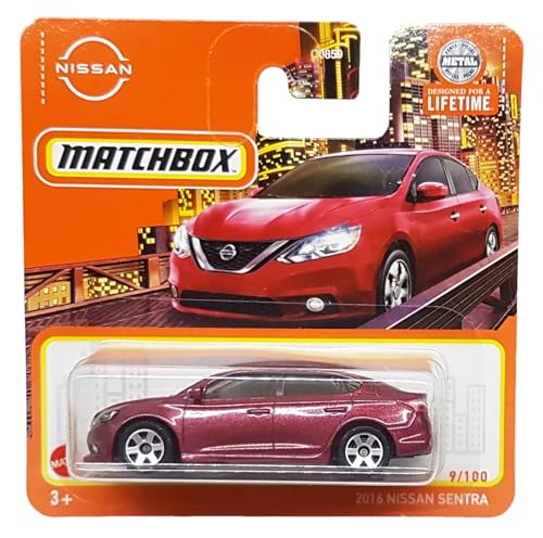 Matchbox - 2016 Nissan Sentra - MBX Metro 9/100 - HVN58 - Short Card - dunkelrot metallic - Superfast Lesney - Mattel 2024-1:64 Matchbox - 2016 Nissan Sentra - MBX Metro 9/100 - HVN58 - Short Card - dunkelrot metallic - Superfast Lesney - Mattel 2024-1:64 von Hot Wheels