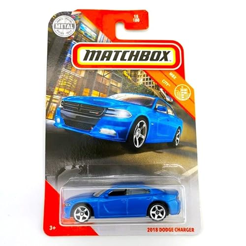 Matchbox - 2018 Dodge Charger - MBX City [Blau] # 15/100 von Hot Wheels